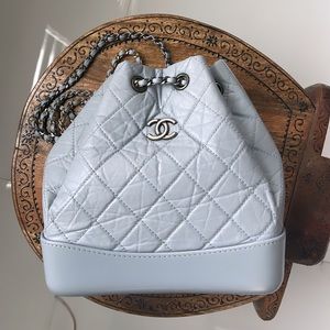 Chanel baby blue backpack